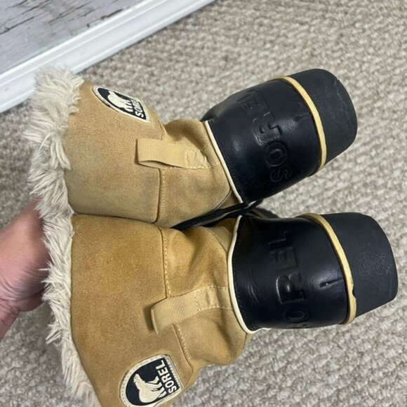 SOREL Tivoli II Women’s Tan Leather Lace Up Winter Snow Boots Size 10 - Picture 7 of 11